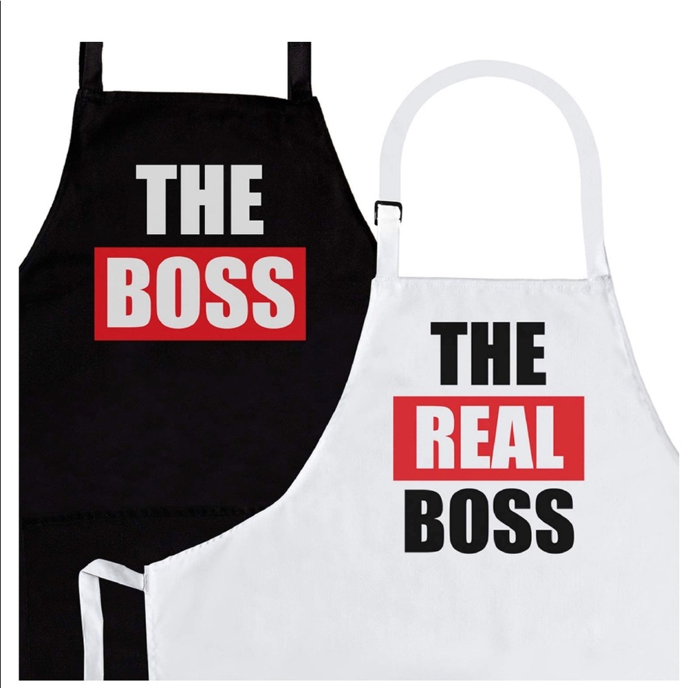 THE BOSS THE REAL BOSS APRONS